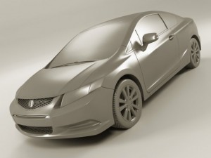 honda civic coupe 2012 Modèle 3D