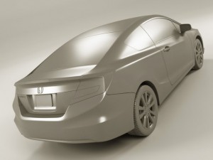 honda civic coupe 2012 Modèle 3D
