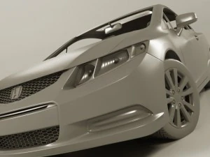 honda civic coupe 2012 3D Model