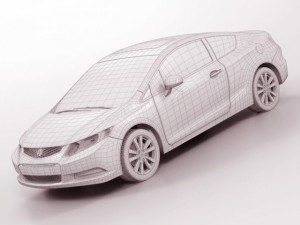 honda civic coupe 2012 Modèle 3D