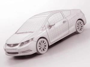 honda civic coupe 2012 3D Model