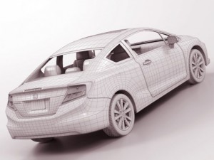 honda civic coupe 2012 Modèle 3D