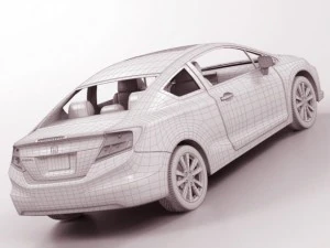 honda civic coupe 2012 3D Model