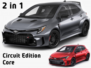Toyota GR Corolla 2023 2 versions 3D Models
