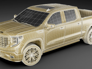 Pick-up Truck Sierra Denali 2022 3D Модель