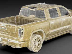 Pick-up Truck Sierra Denali 2022 3D Модель