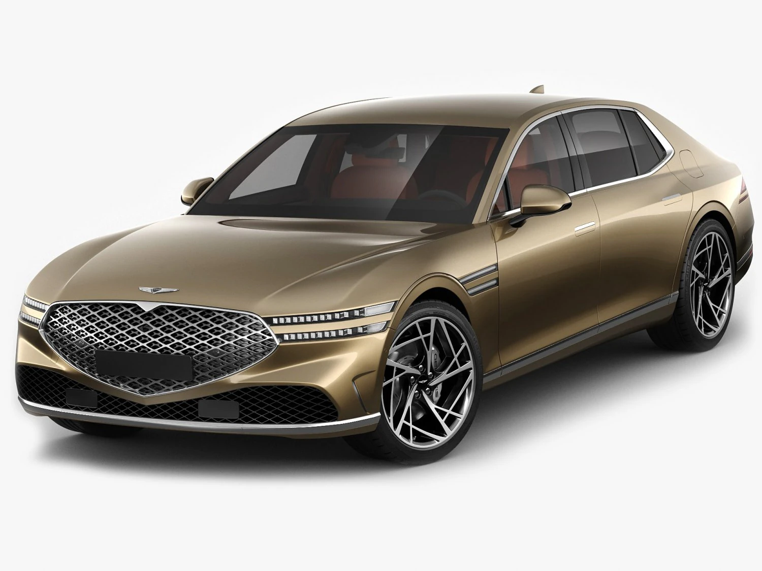 Genesis G90 2023 3D Model .c4d .max .obj .3ds .fbx .stl .blend 