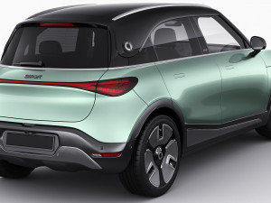 Smart 1 One 2023 with interior 3D-Modell