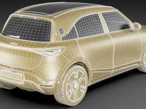Smart 1 One 2023 with interior 3D-Modell