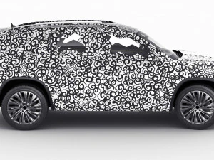 Test prototype SUV in camouflage 3D Model