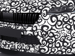 Test prototype SUV in camouflage Modèle 3D
