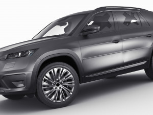 Test prototype SUV in camouflage Modèle 3D