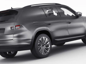 Test prototype SUV in camouflage 3D Model