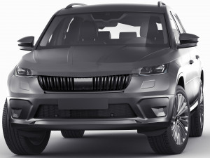 Test prototype SUV in camouflage Modèle 3D