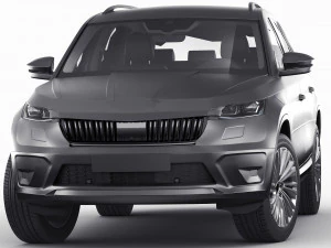 Test prototype SUV in camouflage 3D Model