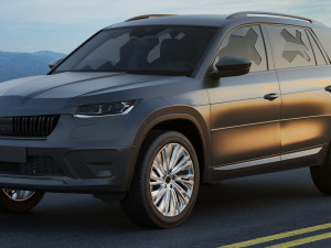 Test prototype SUV in camouflage Modèle 3D