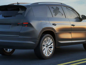Test prototype SUV in camouflage 3D Model