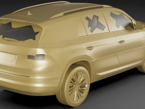 Test prototype SUV in camouflage 3D Model
