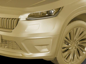 Test prototype SUV in camouflage 3D Model