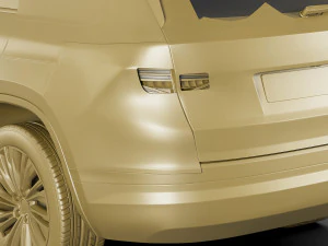 Test prototype SUV in camouflage 3D Model