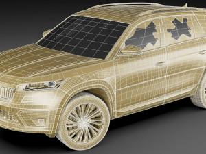 Test prototype SUV in camouflage Modèle 3D