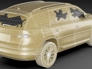 Test prototype SUV in camouflage 3D Model