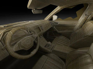 Test prototype SUV in camouflage 3D Model
