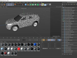 Test prototype SUV in camouflage 3D Model