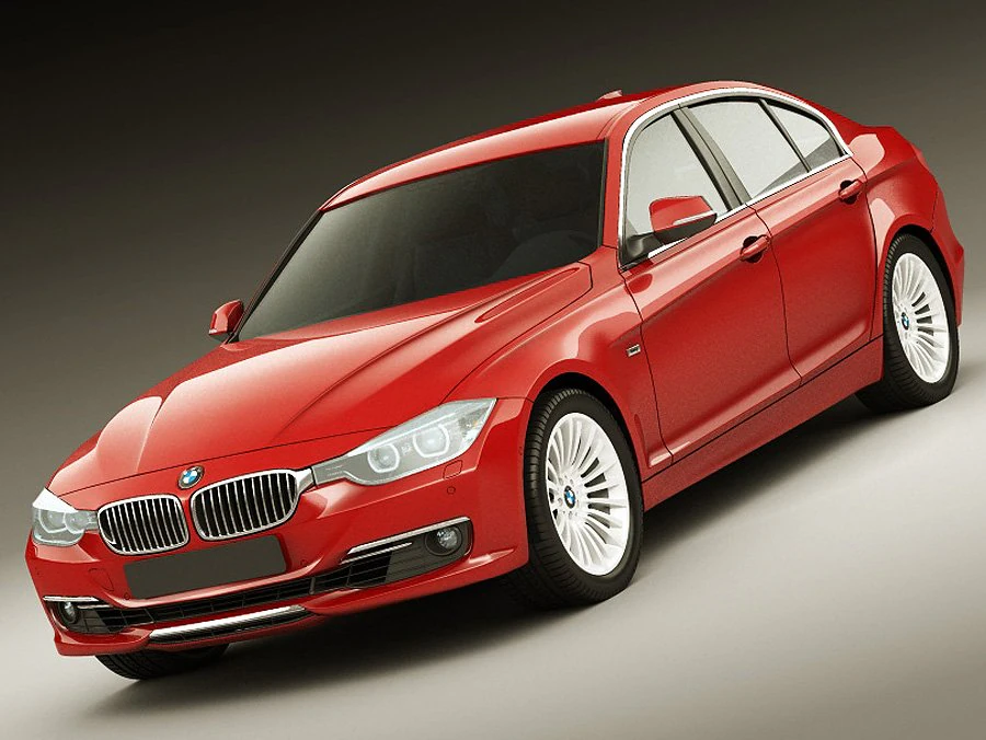 b m w 3 2012 sedan 3D Model .c4d .max .obj .3ds .fbx .stl .blend 