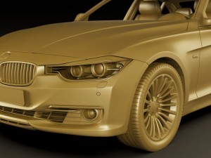 b m w 3 2012 sedan 3D-Modell