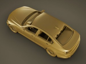b m w 3 2012 sedan 3D-Modell