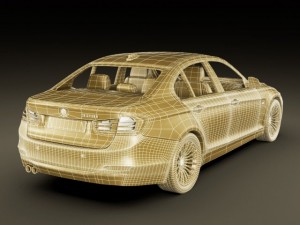 b m w 3 2012 sedan 3D-Modell