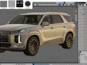 Hyundai Palisade 2023 3D Model