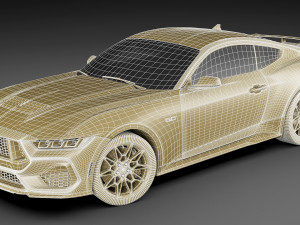 Mustang GT Coupe 2024 Modelo 3D