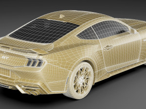 Mustang GT Coupe 2024 Modelo 3D