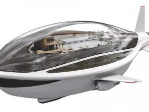 Conceito futurista de dirig&iacute;vel Modelo 3D