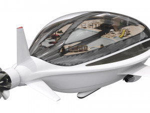 Futuristic Airship Concept Modelo 3D
