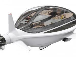 Conceito futurista de dirig&iacute;vel Modelo 3D