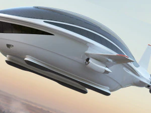 Conceito futurista de dirig&iacute;vel Modelo 3D