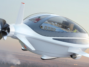 Futuristic Airship Concept Modelo 3D