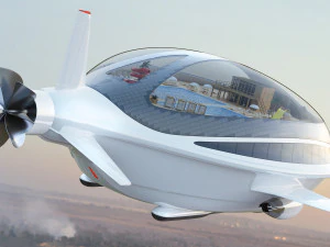 Conceito futurista de dirig&iacute;vel Modelo 3D