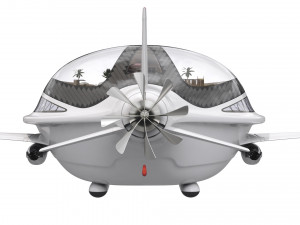 Futuristic Airship Concept Modelo 3D