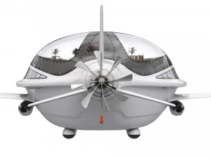 Conceito futurista de dirig&iacute;vel Modelo 3D