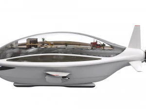 Conceito futurista de dirig&iacute;vel Modelo 3D