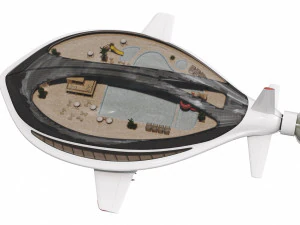 Conceito futurista de dirig&iacute;vel Modelo 3D