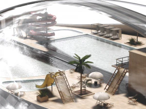 Conceito futurista de dirig&iacute;vel Modelo 3D