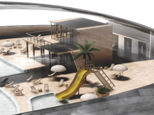 Conceito futurista de dirig&iacute;vel Modelo 3D