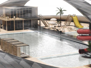 Conceito futurista de dirig&iacute;vel Modelo 3D