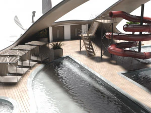 Conceito futurista de dirig&iacute;vel Modelo 3D