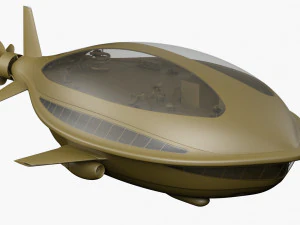 Conceito futurista de dirig&iacute;vel Modelo 3D